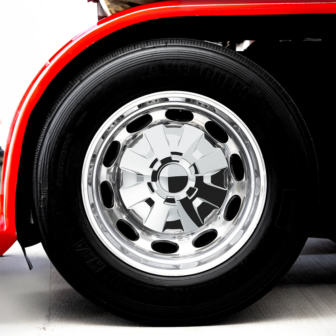 Rubicon Rear Axle Cover Kit With 33mm Thread-On Nut Covers - Chrome