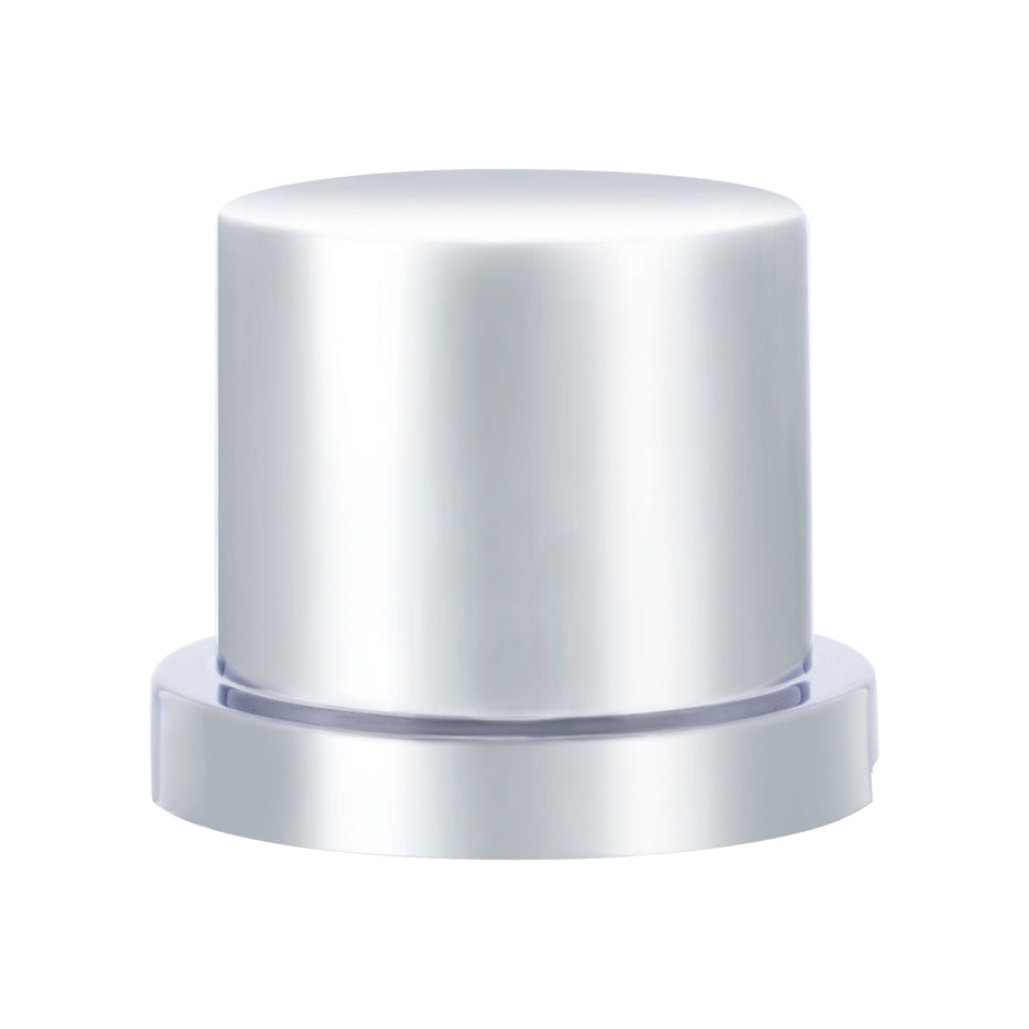 3/4" x 1-1/4" Chrome Plastic Flat Top Nut Cover - Push-On (Bulk)