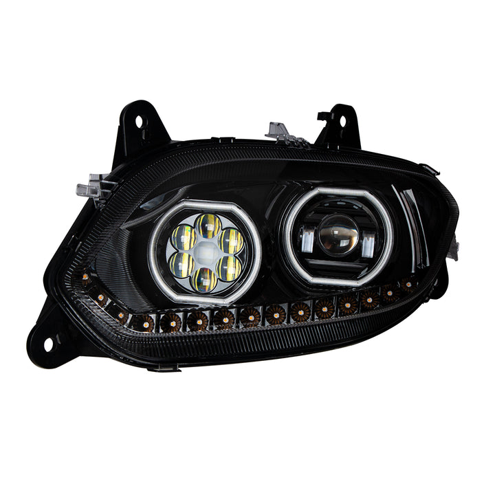 Black 17 LED Headlight For 2018-2025 International LT - Driver