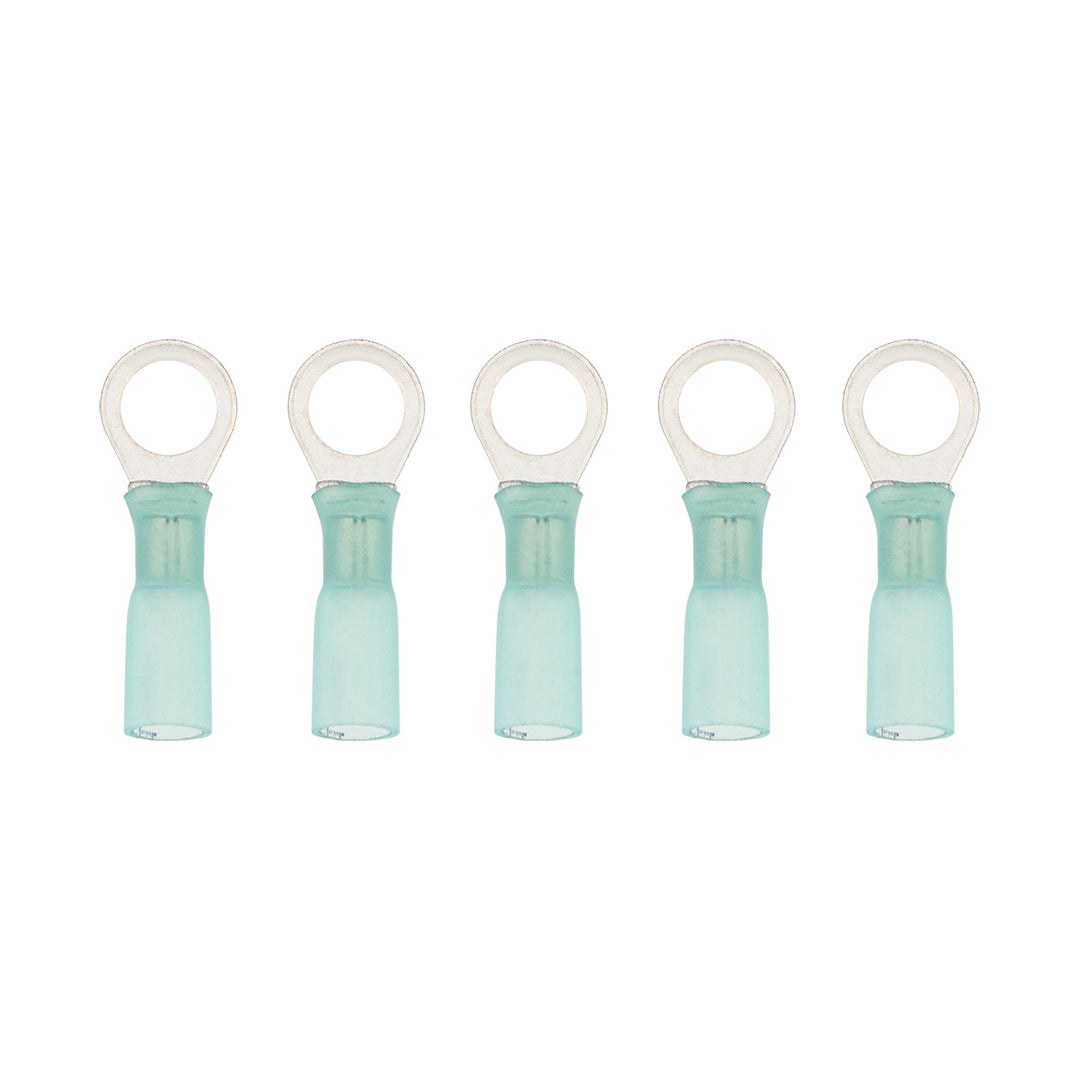 16-14 AWG 5/16" Stud CS Heat Shrink Ring Terminal - Blue (5-Pack)