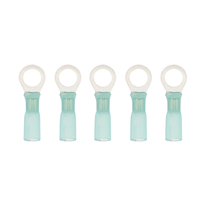 16-14 AWG 5/16" Stud CS Heat Shrink Ring Terminal - Blue (5-Pack)