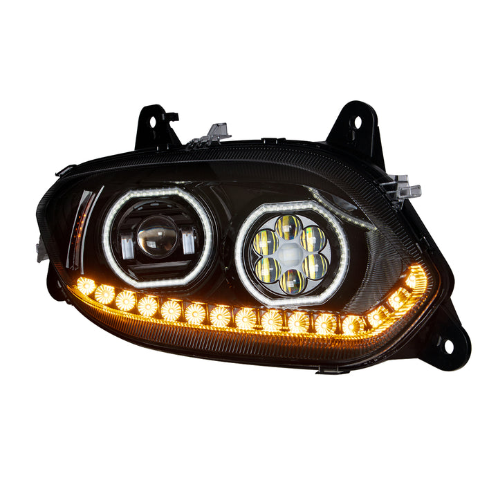 Black 17 LED Headlight For 2018-2025 International LT - Passenger