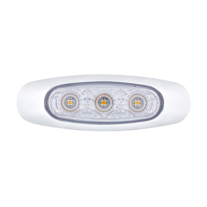 5 LED Reflector Light (Auxiliary/Utility) With Side Ditch Light - Amber LED/Clear Lens (Bulk)