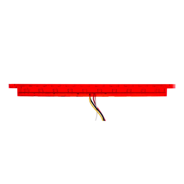 10 LED 9" Split Turn Function Light Bar - Red LED/Red Lens (Bulk)