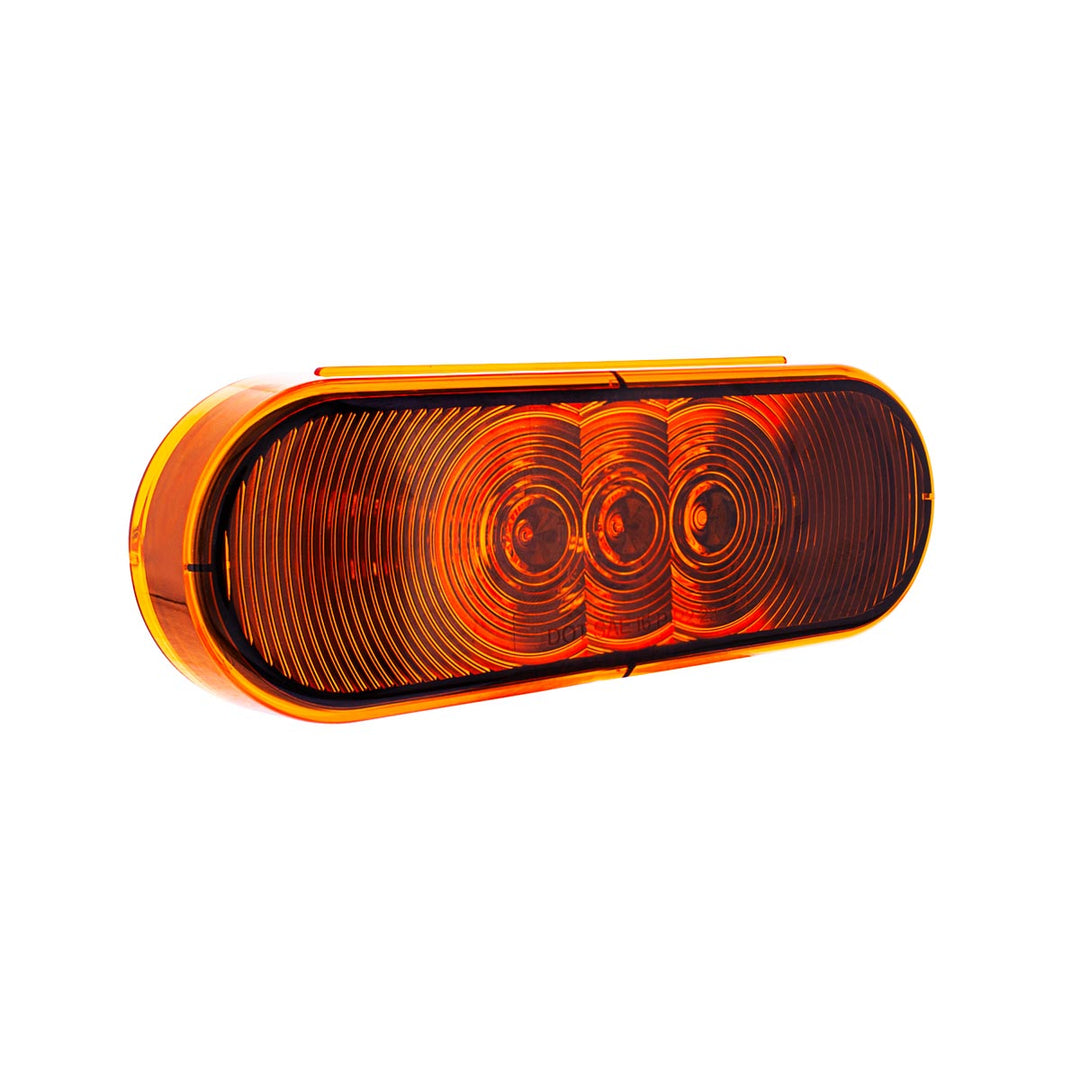 3 LED 6" Oval Light(Turn Signal) - Amber LED/Amber Lens