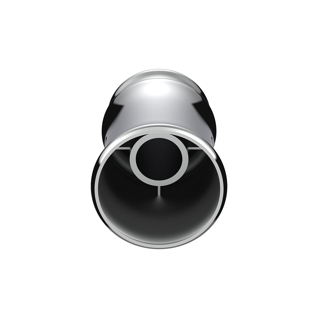 33mm X 4-3/8" Chrome Plastic V - Spike Nut Cover - Thread-On (Bulk)