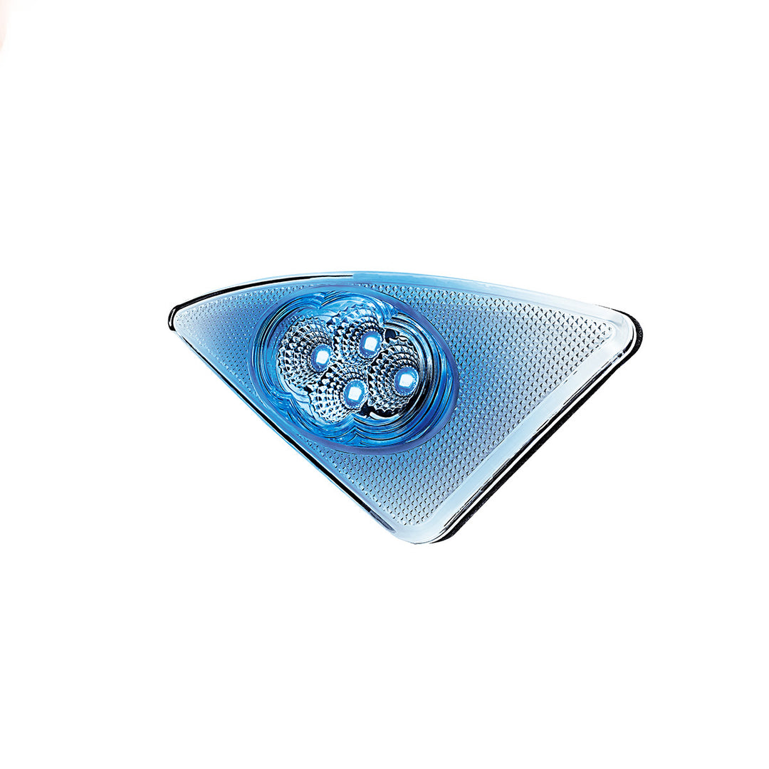 Double Fury 4 LED Fender Signal Light For 2008-2017 Kenworth T660 - Amber &amp; Blue LED, Passenger