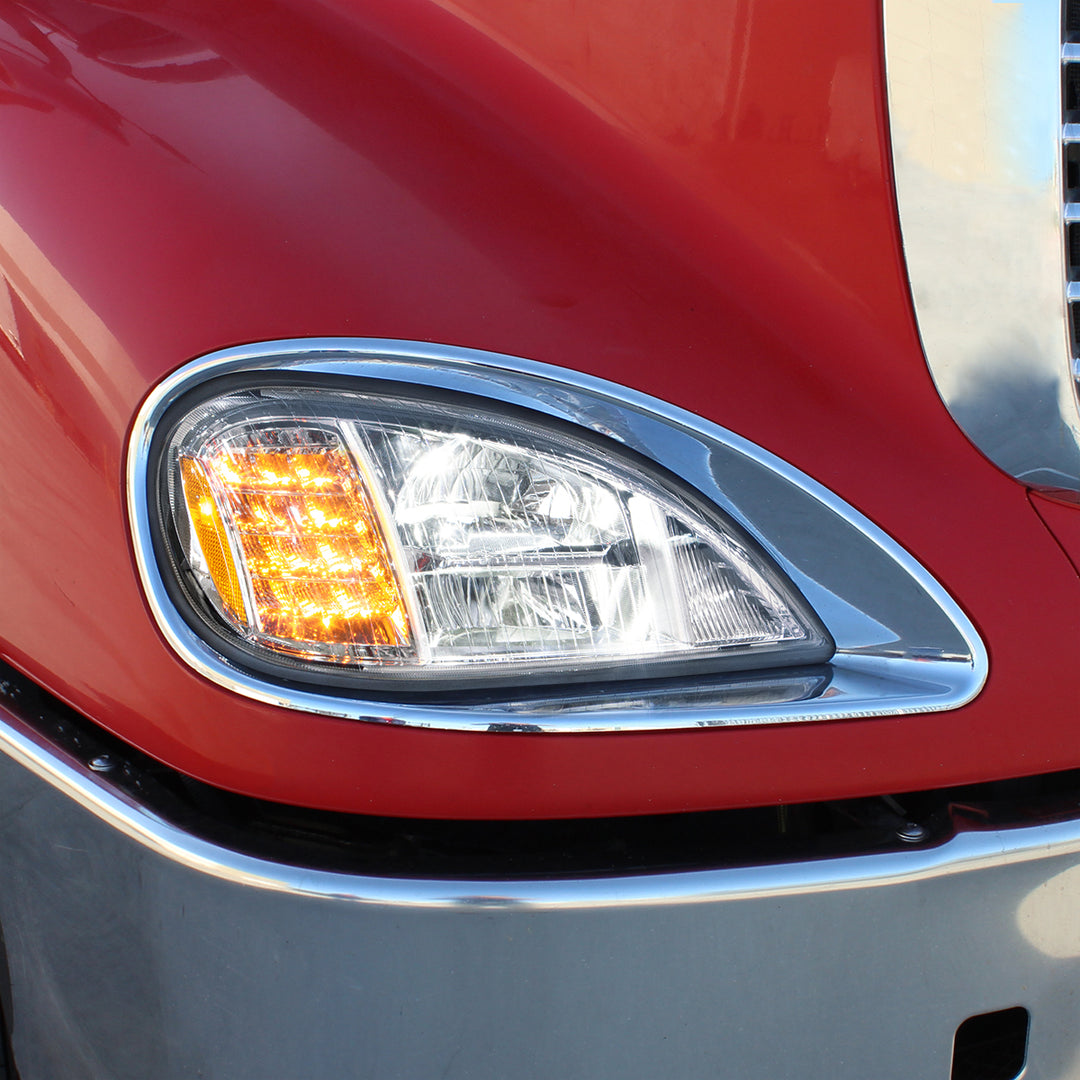 Chrome LED Headlight For 2001-2020 Freightliner Columbia - Passenger