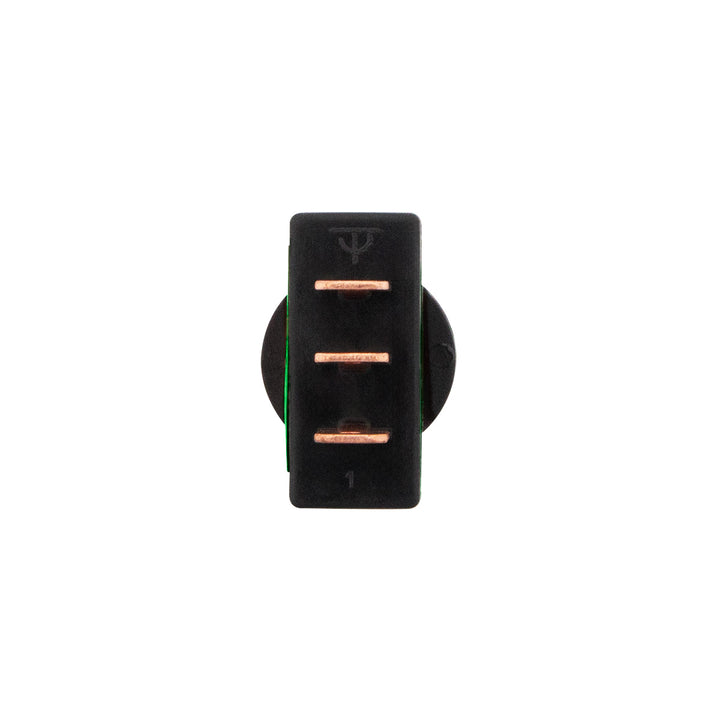 Green Illum Duckbill 20 Amp 12V S.P.S.T. On/Off 1 Pc.
