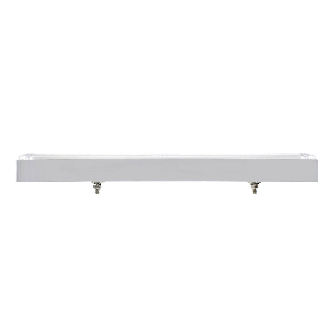 24 LED Dual Function 12" GloLight Bar With Bezel - Red LED/Clear Lens