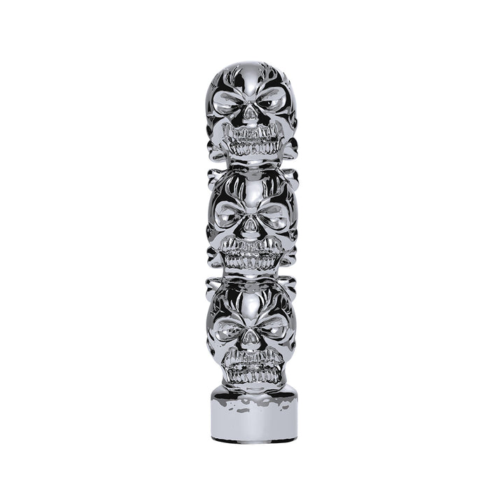1/2" - 13 Thread-On 3 Skull Shift Knob - Chrome