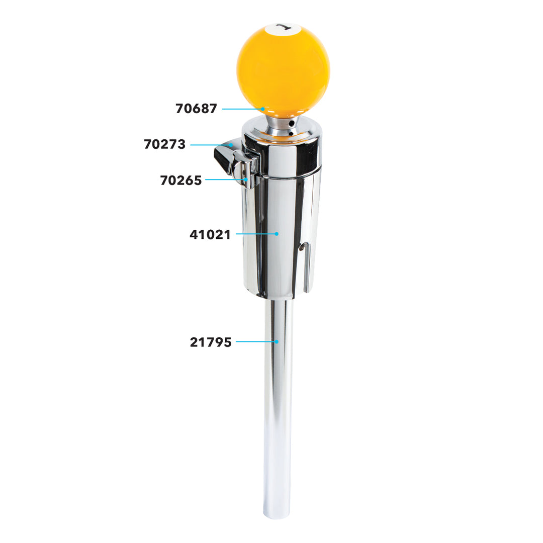 Number 1 Pool Ball Gearshift Knob For 13/15/18 Speed Eaton Style Shifters