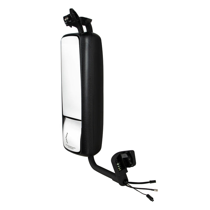 Black Mirror Assembly With LED Turn Signal For 2012-2017 Volvo VNL - Driver