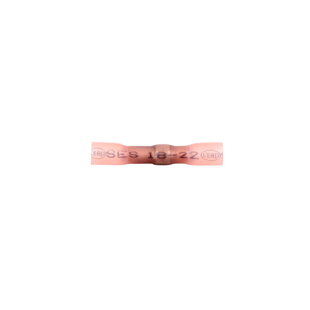 22-18 AWG CSS Heat Shrink Butt Connector - Red (5-Pack)