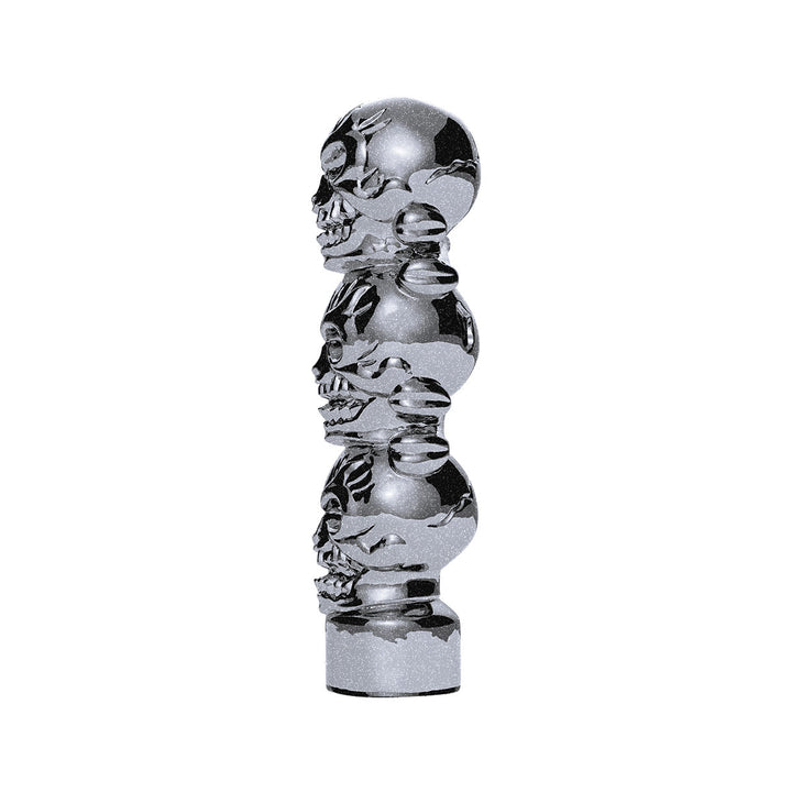 1/2" - 13 Thread-On 3 Skull Candy Color Shift Knob - Liquid Silver