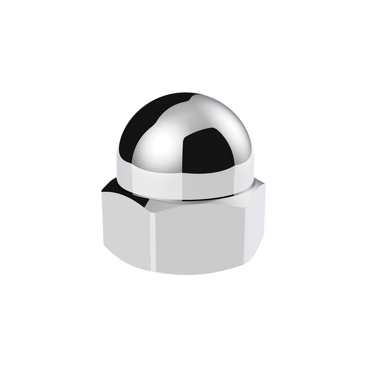 11/16" x 7/8" Chrome Die-Cast Acorn Nut Cover (50 pcs/Box)