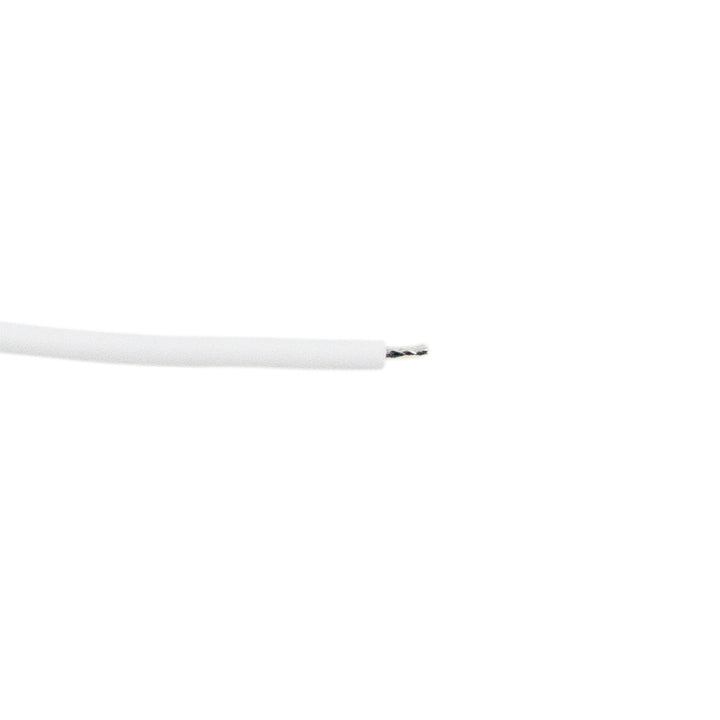 6" Single Lead Wire With .180 Bullet Termination &amp; Stripped End - White (10 Pcs)