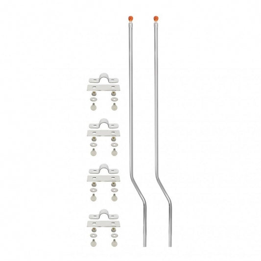 Stainless Bumper Guide Kit With Skull Top - Amber (Pair)