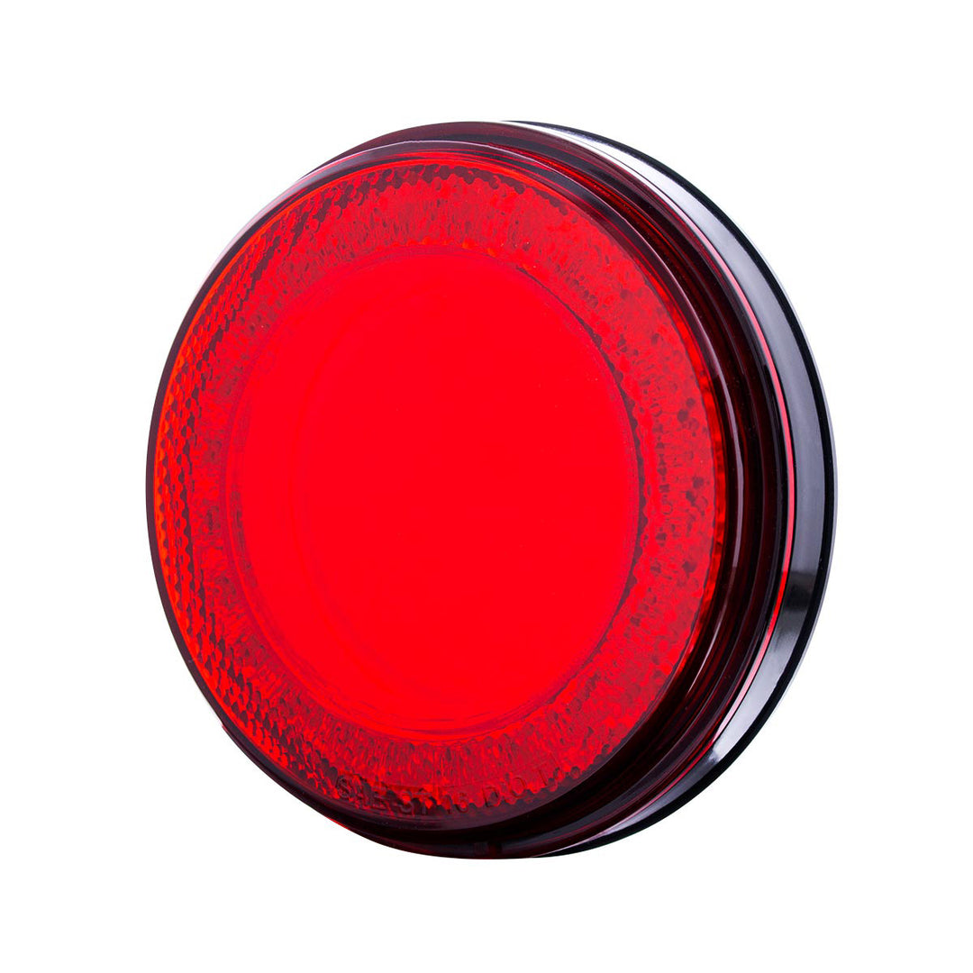 24 LED 4" Round Mirage Light (Stop, Turn &amp; Tail) - Red LED/Red Lens