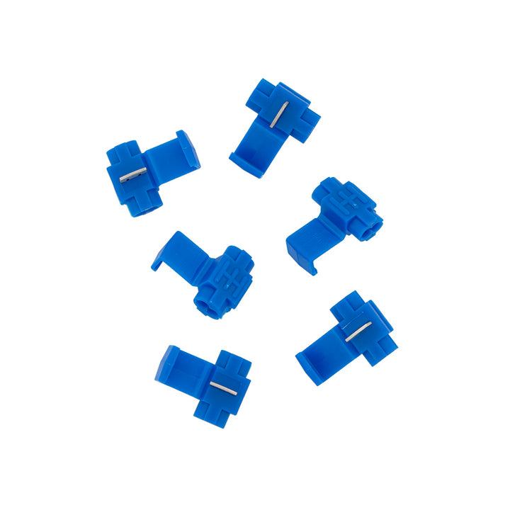 18-14 AWG Blue Mid - Line Tap Connector w/ Stop (6-Pack)