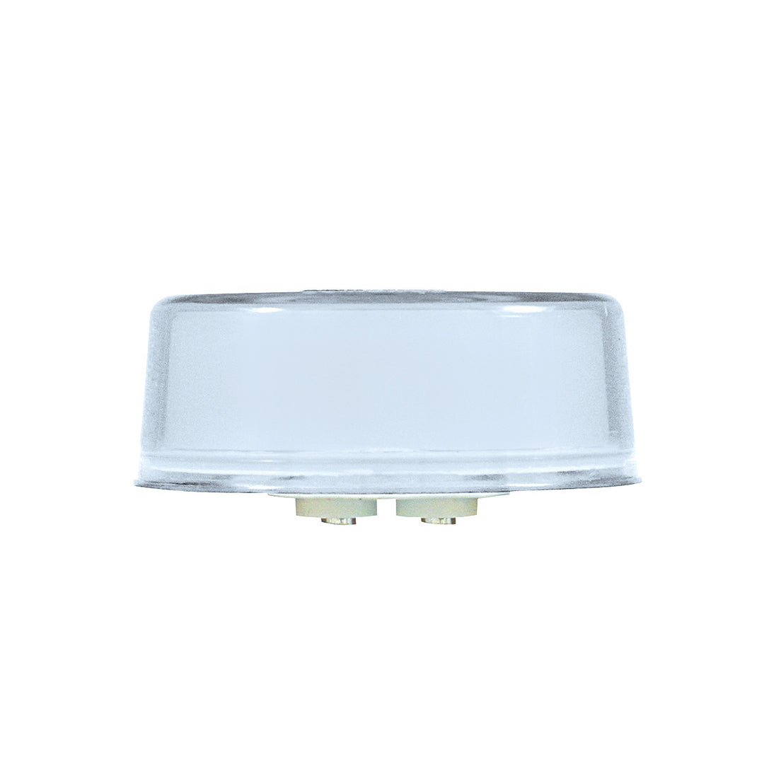 9 LED 2-1/2" Round GloLight (Clearance/Marker) - Red LED/Clear Lens