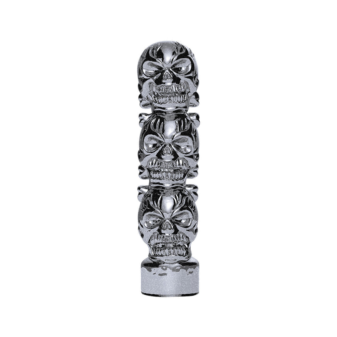 1/2" - 13 Thread-On 3 Skull Candy Color Shift Knob - Liquid Silver
