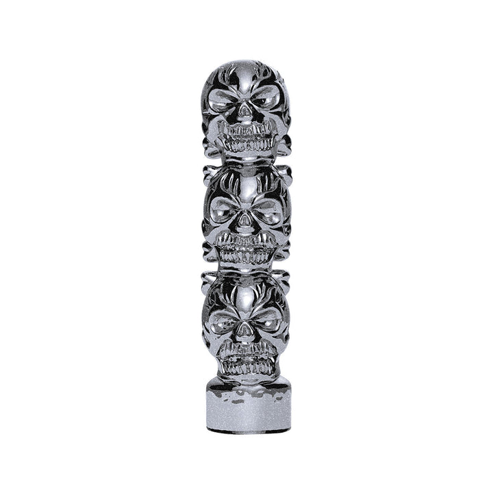 1/2" - 13 Thread-On 3 Skull Candy Color Shift Knob - Liquid Silver