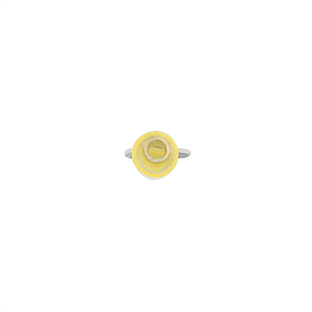 12-10 AWG 3/8" Stud CS Heat Shrink Ring Terminal - Yellow (4-Pack)