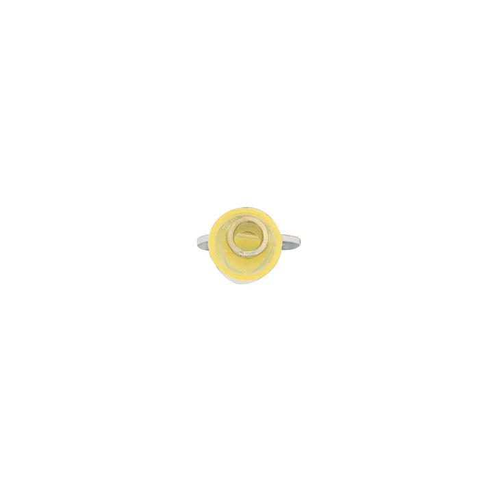 12-10 AWG 3/8" Stud CS Heat Shrink Ring Terminal - Yellow (4-Pack)