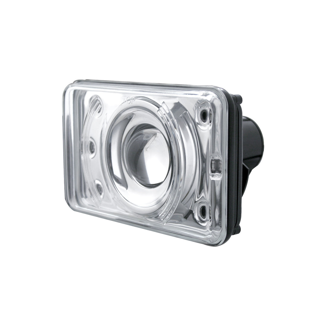 4" x 6" Crystal Projection Headlight With 6 White LED Position Light - Low Beam