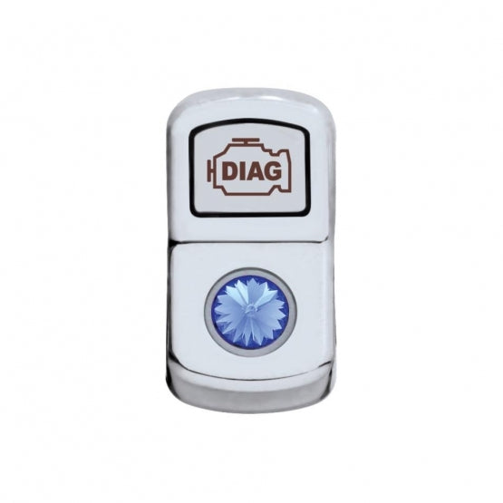 "Diagnostic" Rocker Switch Cover With Blue Crystal