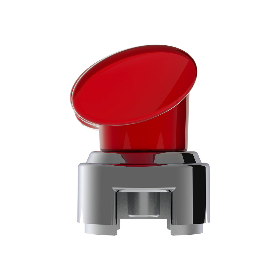 Thread-On T-Shape Gearshift Knob With Chrome 13/15/18 Speed Adapter - Candy Red