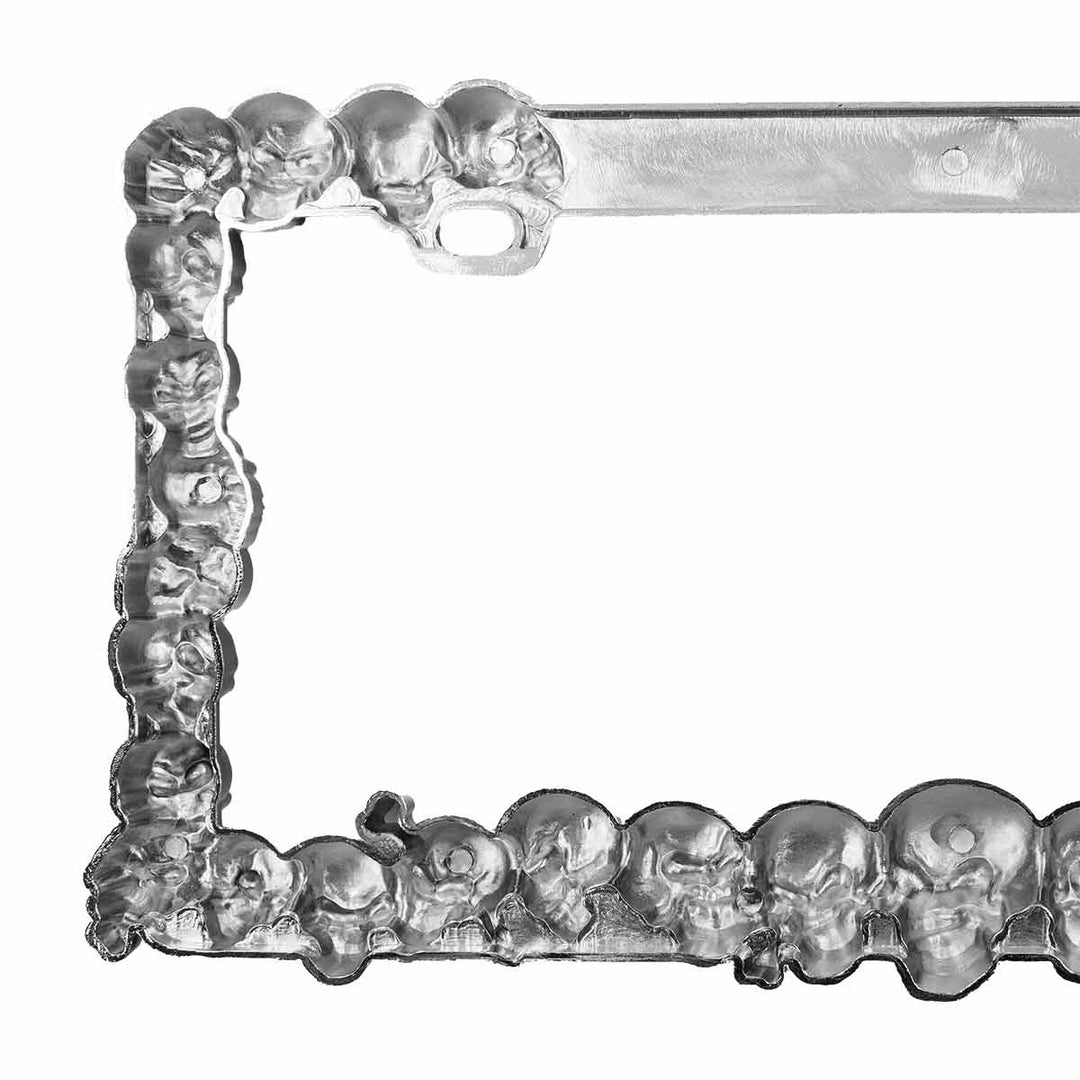 Skull License Plate Frame - Chrome