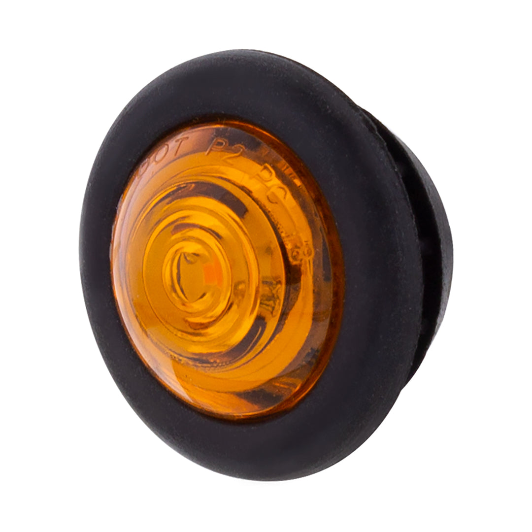 1 LED 3/4" Mini Clearance Light Amber LED With Amber Lens With Rubber Grommet (Bulk)
