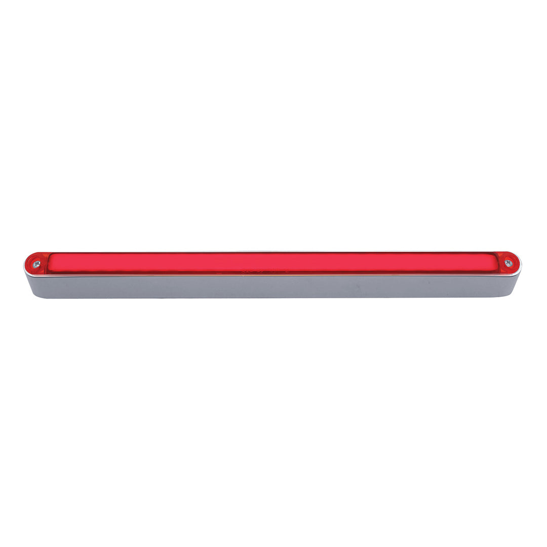 24 LED Dual Function 12" GloLight Bar With Bezel - Red LED/Red Lens