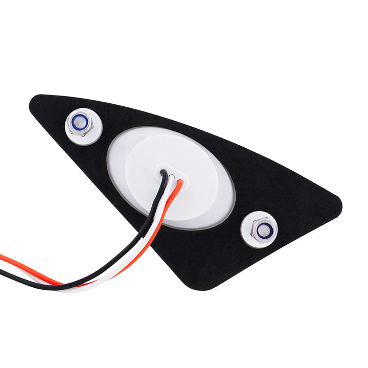 9 LED Competition Series Fender Light For 2007-2017 Kenworth T660 (Driver) - Amber LED/Clear Lens