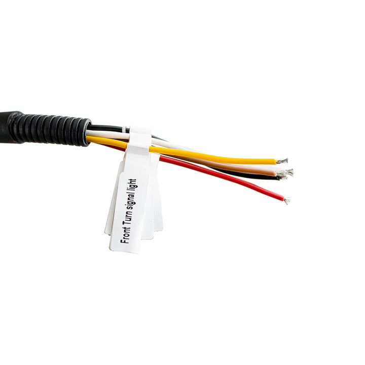 High Power LED Black Projection Headlight Assembly With Mounting Arm &amp; Turn Signal - Passenger