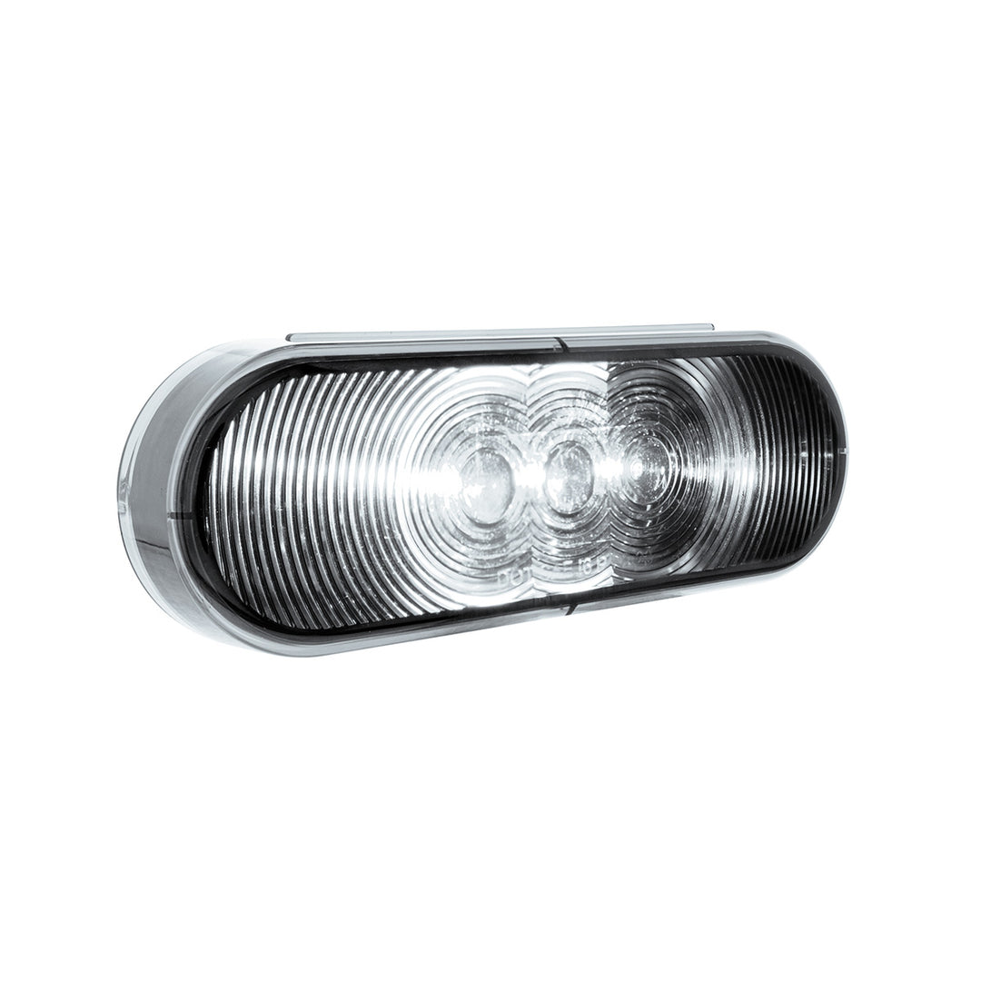 6 LED 6" Oval Light (Back-Up) - White LED/Clear Lens
