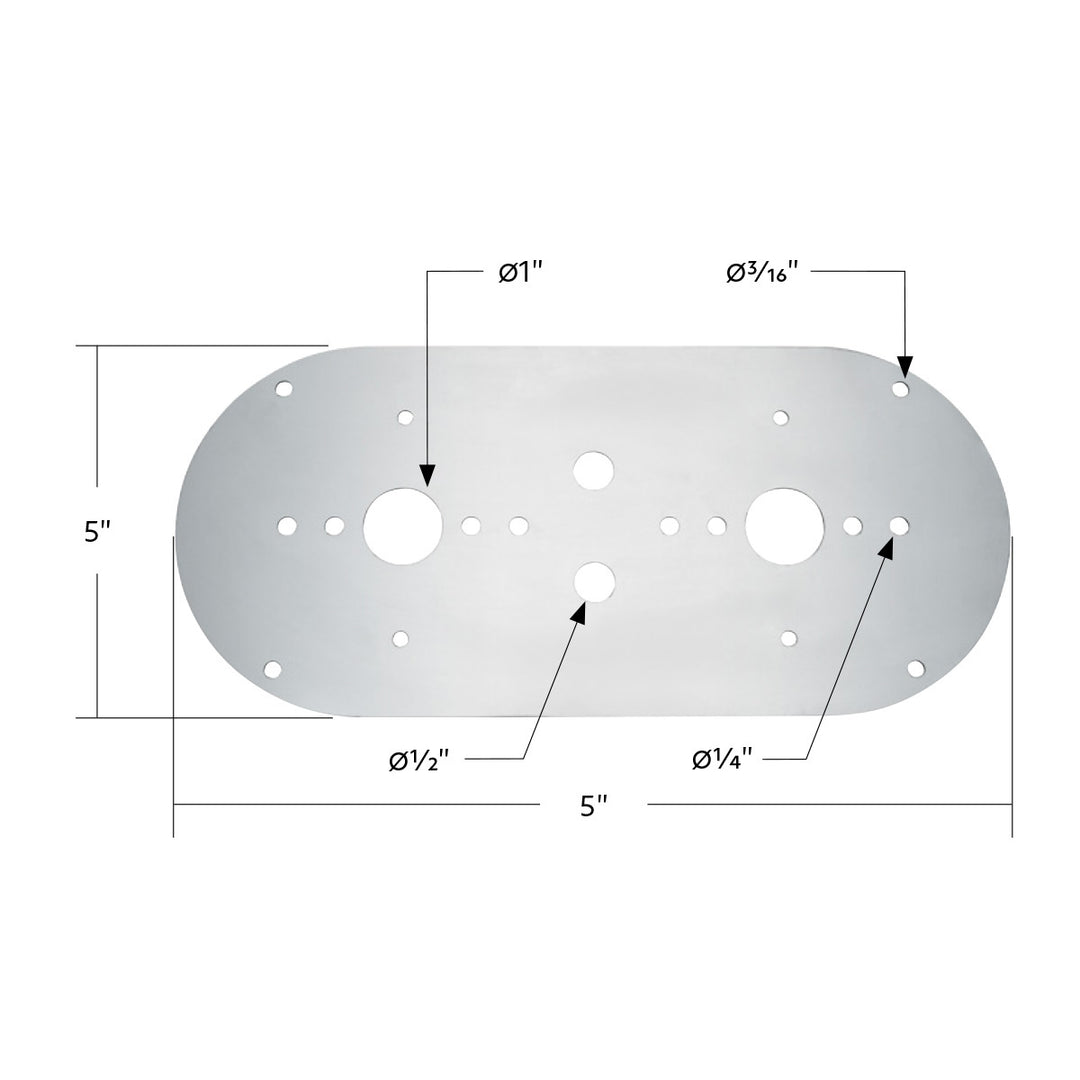 304 Stainless Steel Above Door Dome Light Plate For Kenworth &amp; Peterbilt Trucks