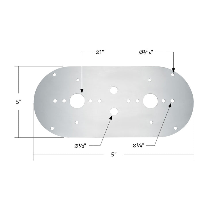 304 Stainless Steel Above Door Dome Light Plate For Kenworth &amp; Peterbilt Trucks