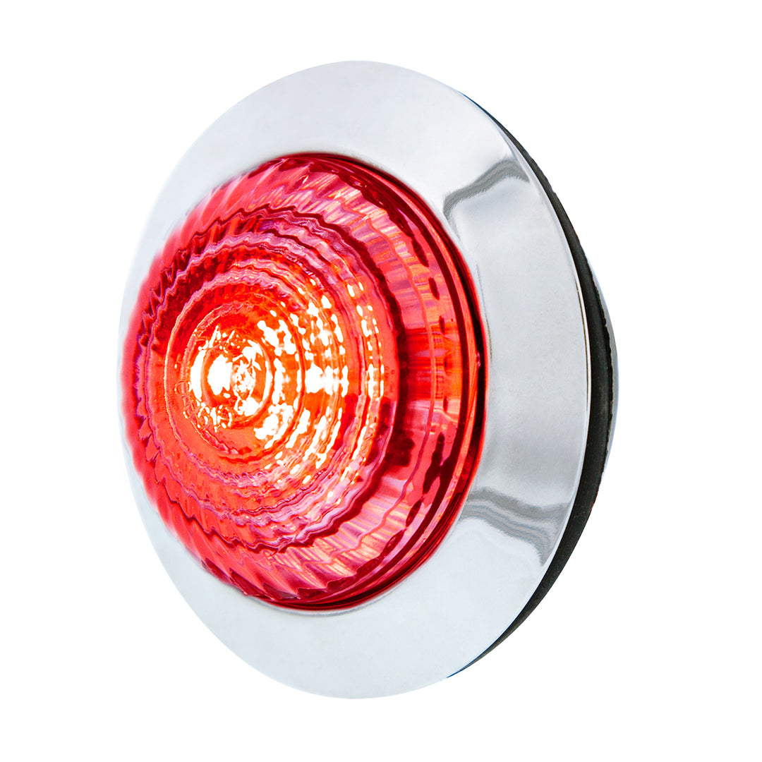 6 LED 1-1/4" Dual Function Light (Clearance/Marker) - Red LED/Clear Lens