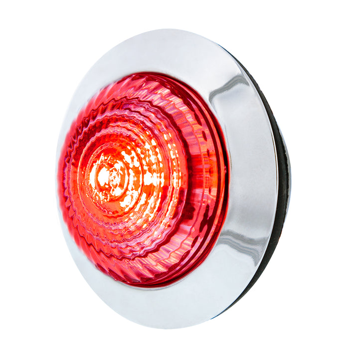 6 LED 1-1/4" Dual Function Light (Clearance/Marker) - Red LED/Clear Lens