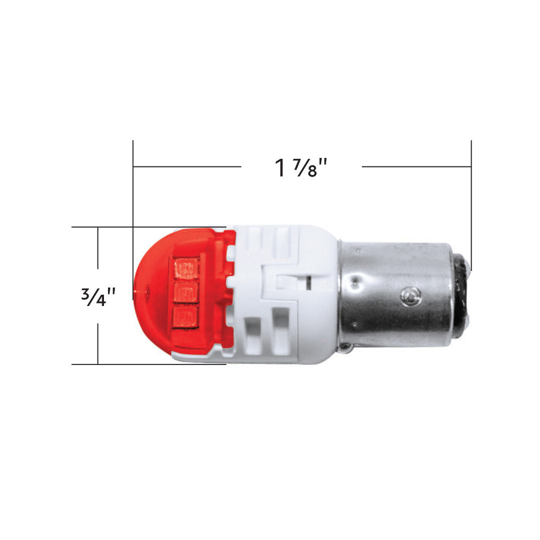 High Power 6 LED 1157 Bulb - Red (Pair)