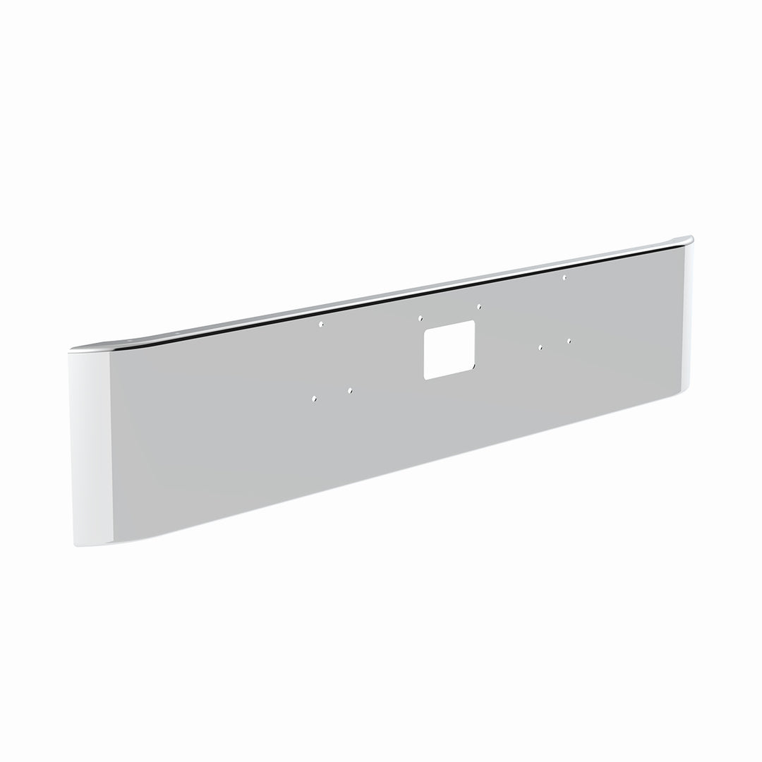 Stainless Steel Clad Aluminum Bumper For 1987-2007 Peterbilt 379 - Curved Ends