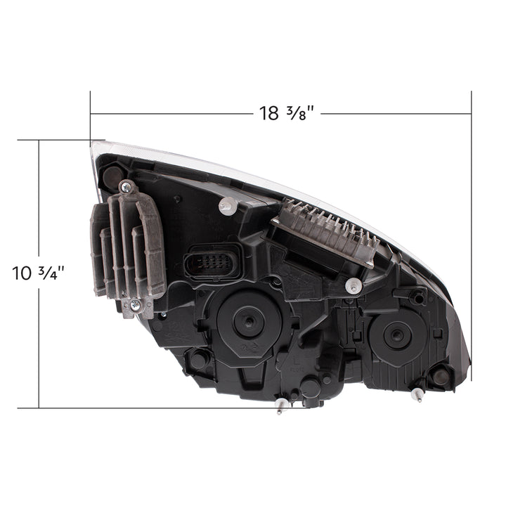 Black LED Headlight For 2018-2024 Freightliner Cascadia - Driver