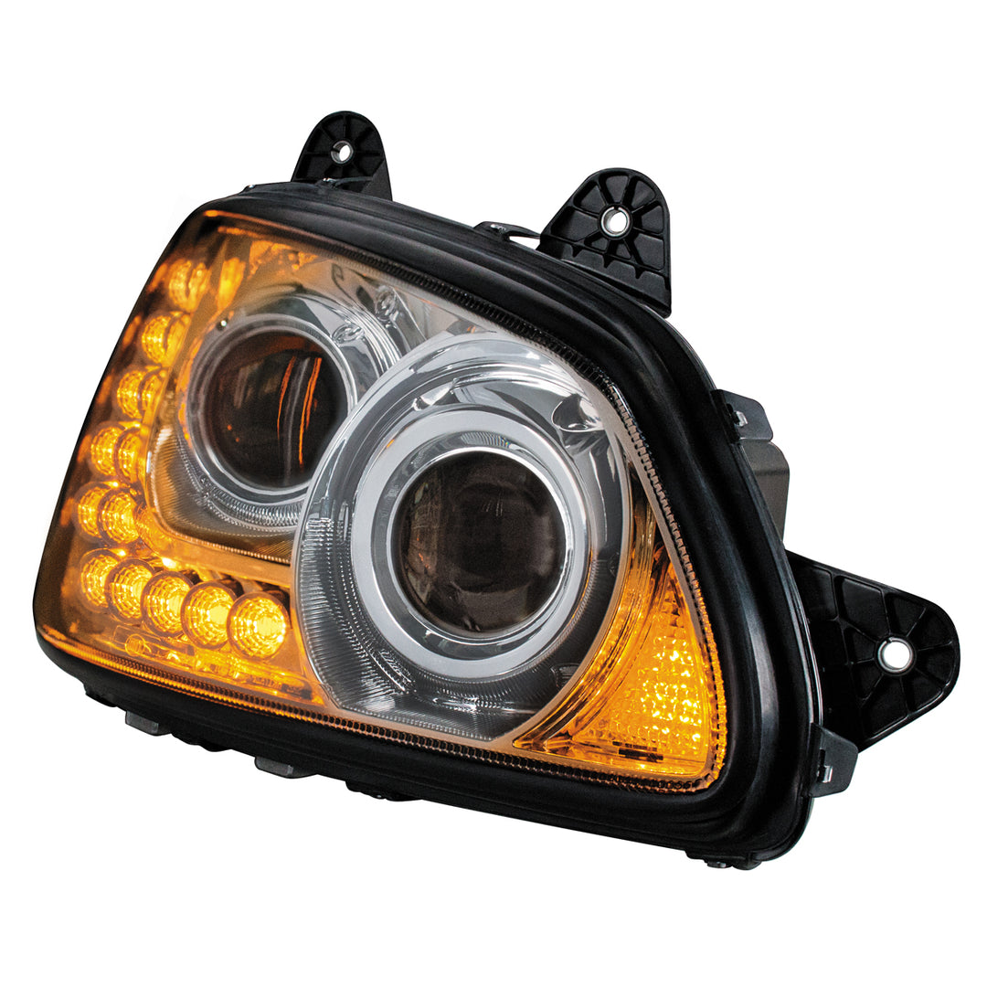 Chrome Projection Headlight Assembly For 2008-2017 Kenworth T660 - Passenger