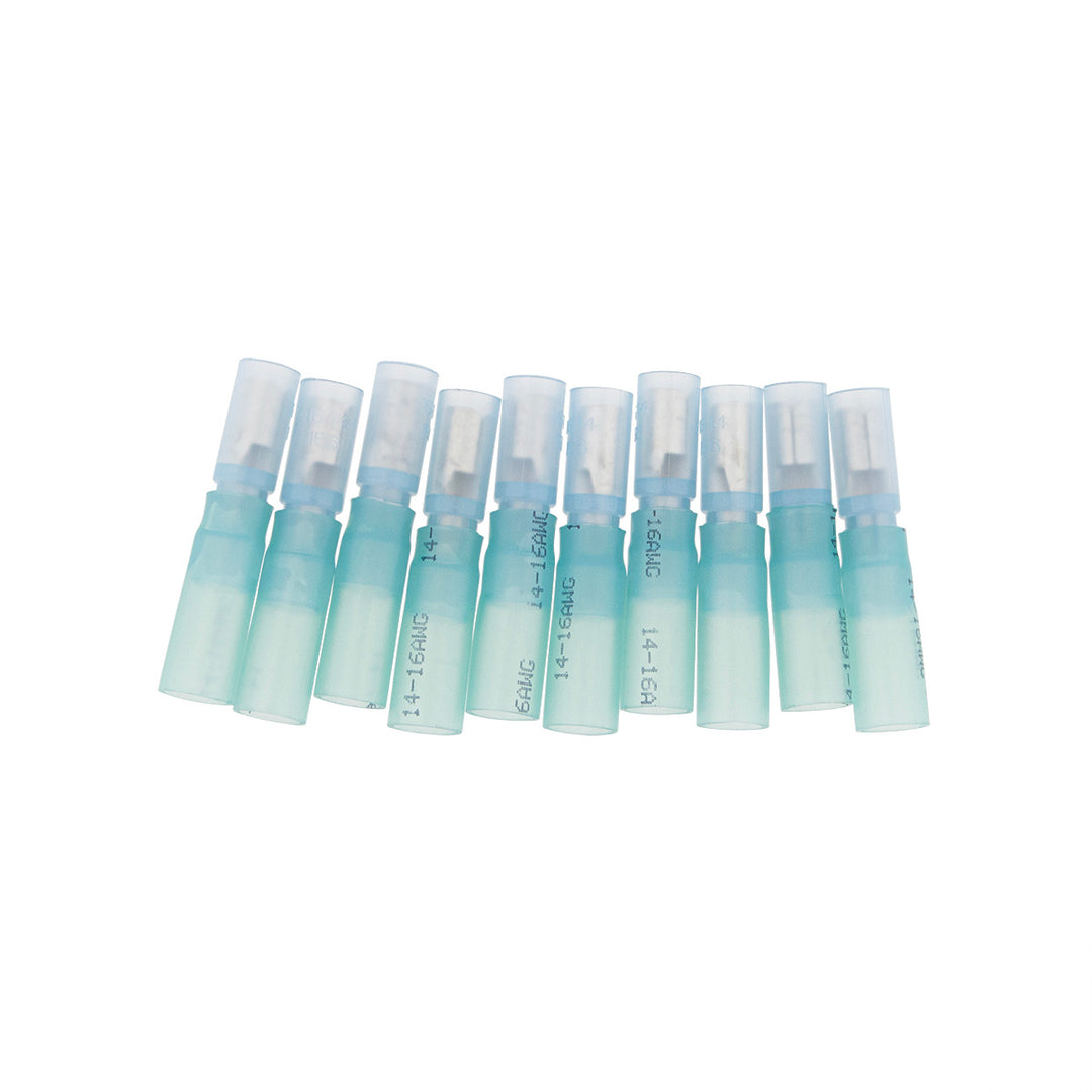 16-14 AWG .157 Tab CS Heat Shrink FM Receptacle - Blue (10-Pack)