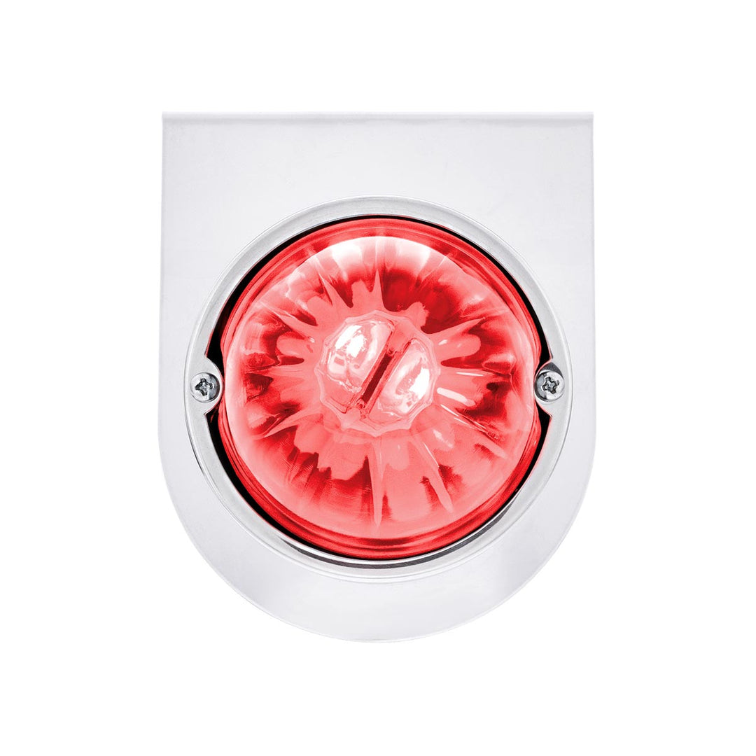 UltraBurst Glass Watermelon Light With Stainless Steel Light Bracket Kit - Red LED/Clear Lens