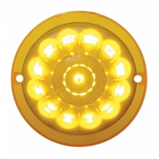 13 LED Watermelon Truck - Lite Style Cab Light - Amber LED/Amber Lens