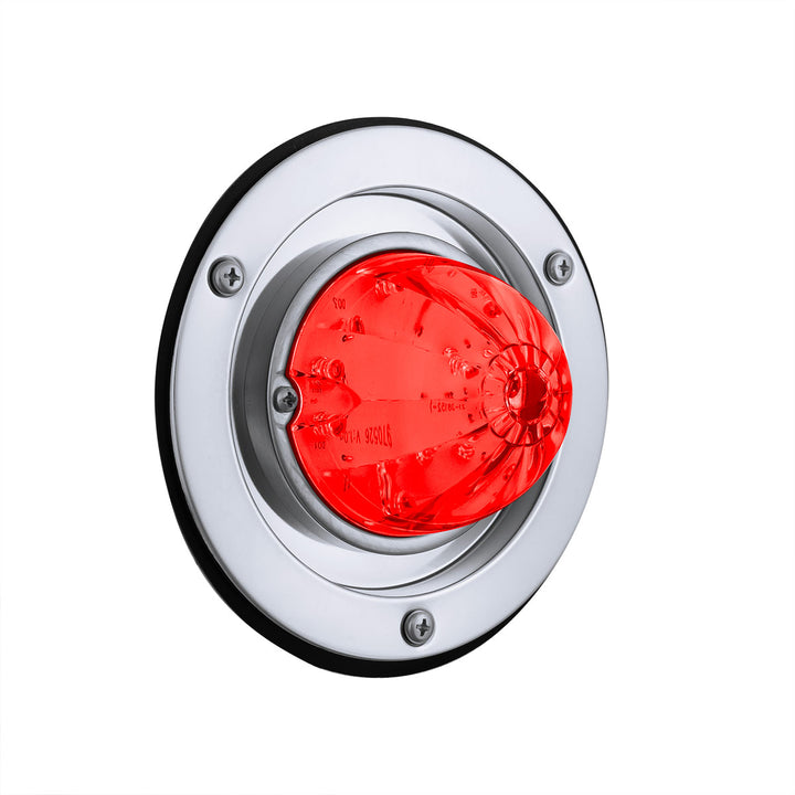 17 LED Dual Function Watermelon Light Sleeper Bunk Kit With 304 Stainless Steel Bezel - Red LED/Red Lens